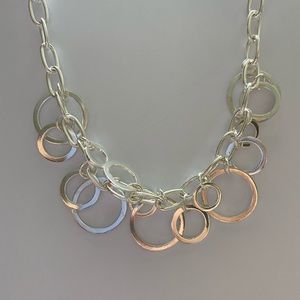 Sterling Silver Geometric Statement Necklace